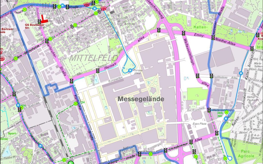 Schulwegplan Mittelfeld – Wir wünschen allen Kindern der Grundschule Beuthener Straße einen guten Schulstart!