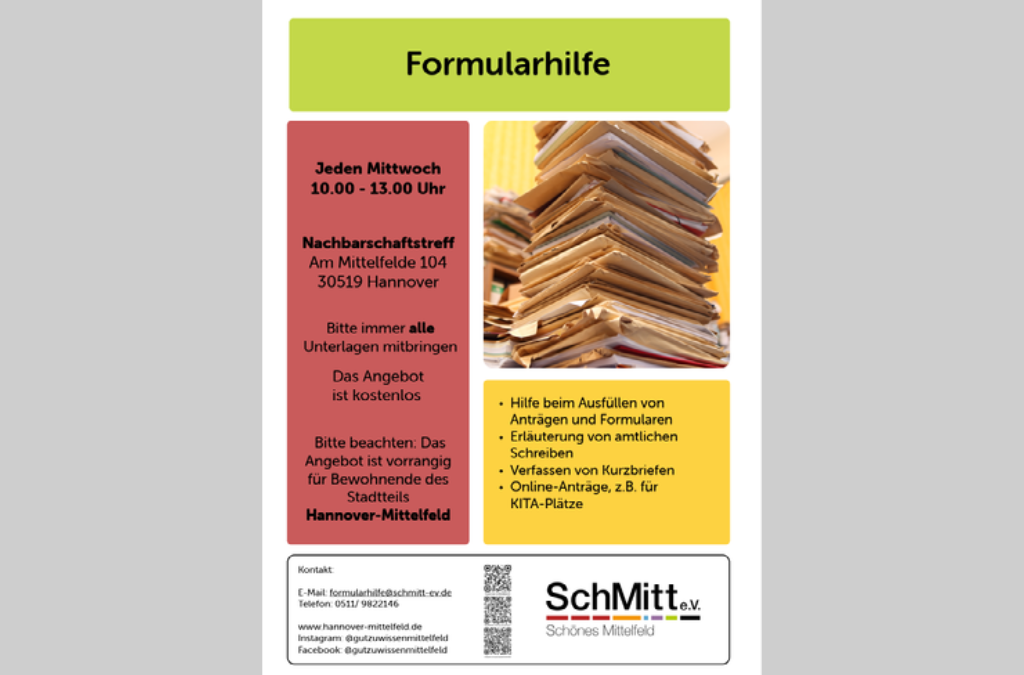 Die Formularhilfe sucht eine Nachfolge