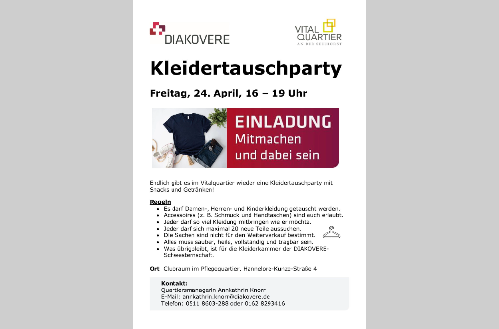Kleidertauschparty im Vitalquartier