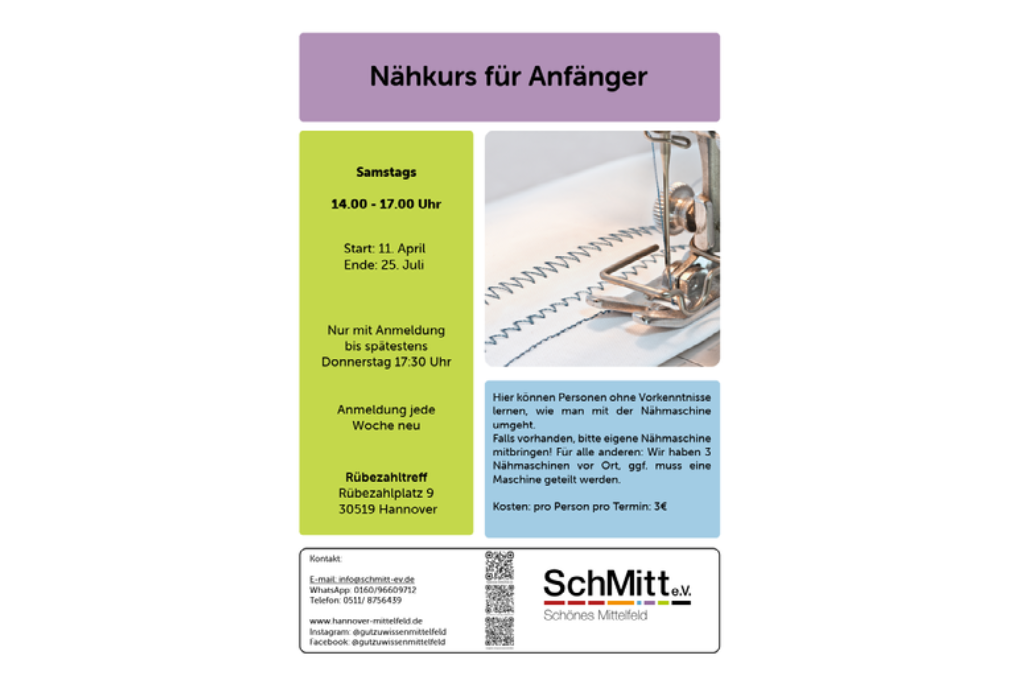 Nähkurs für Anfänger
